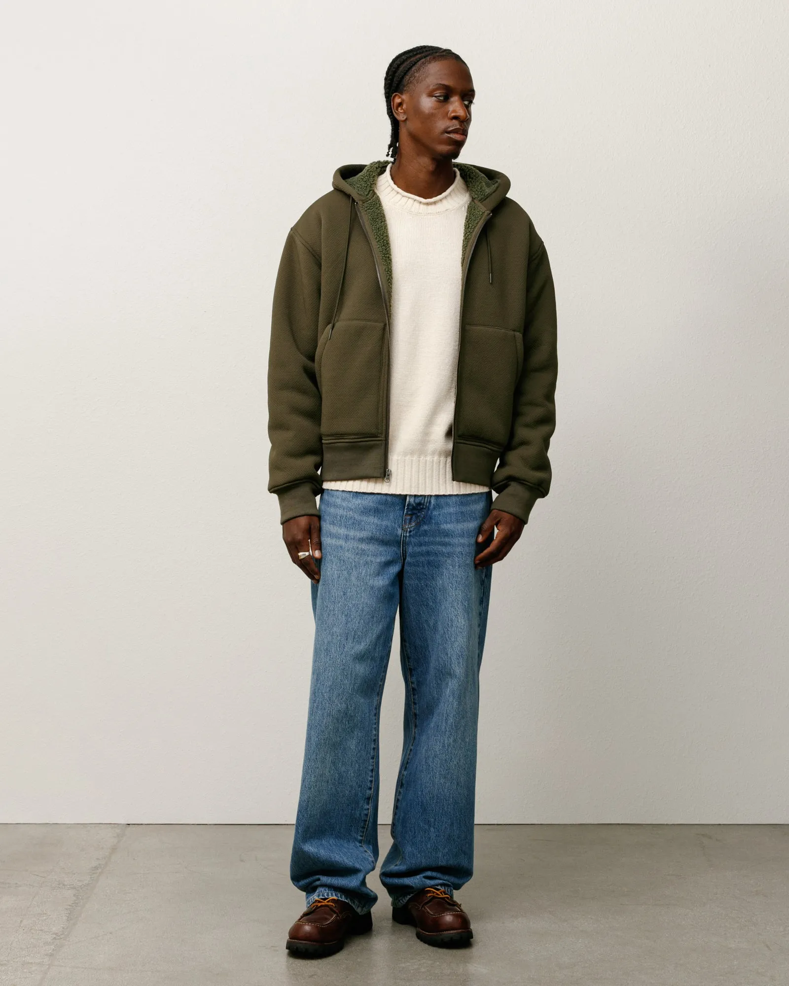 BONDED SHERPA HOODIE sold by Stussy