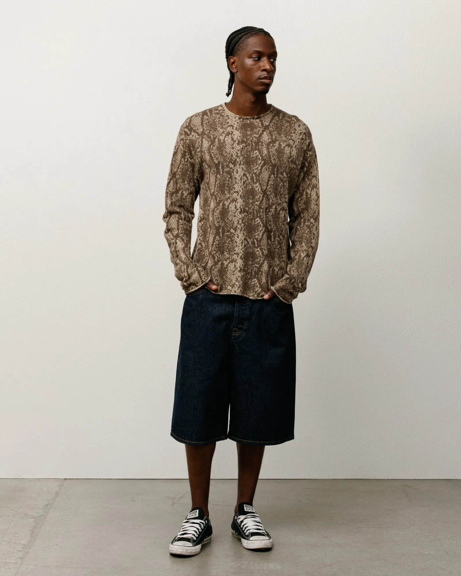PYTHON KNIT CREW sold by Stussy