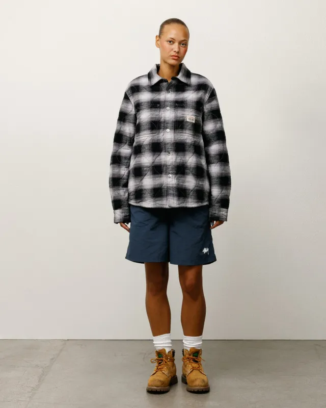 QUILTED PLAID SHIRT JACKET sold by Stussy