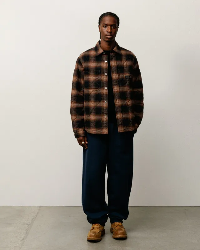 QUILTED PLAID SHIRT JACKET sold by Stussy