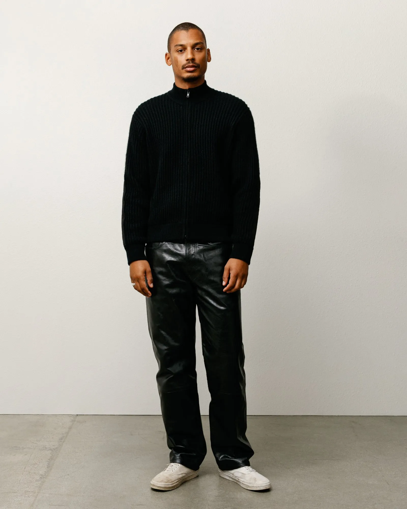 LAMBS WOOL ZIP SWEATER sold by Stussy