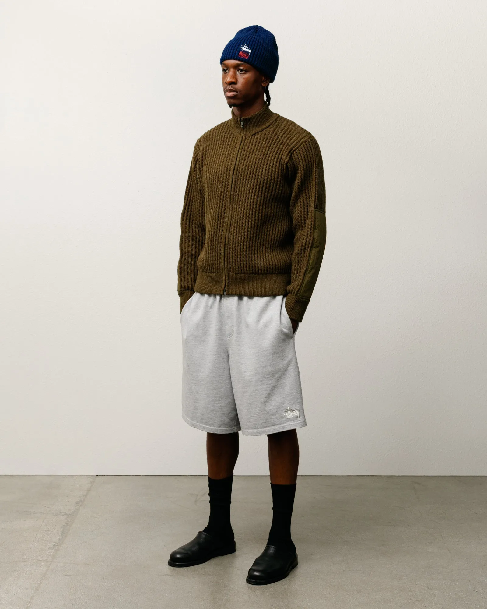 LAMBS WOOL ZIP SWEATER sold by Stussy