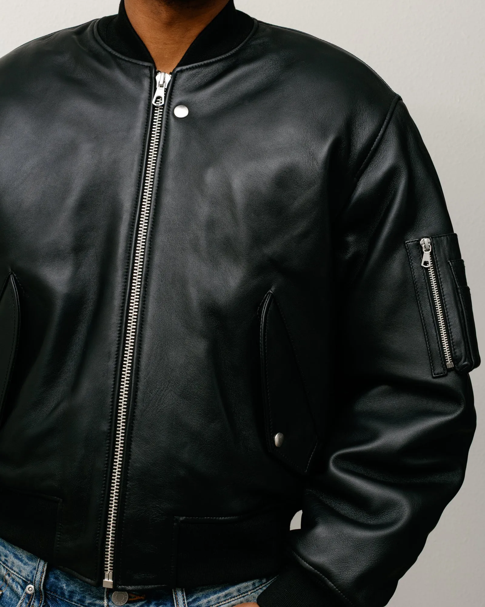 LEATHER BUILT BOMBER sold by Stussy product image thumbnail 3