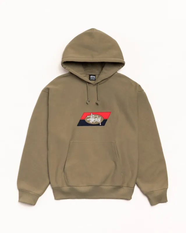 DOUBLE STRIPE EMBROIDERED HOODIE sold by Stussy