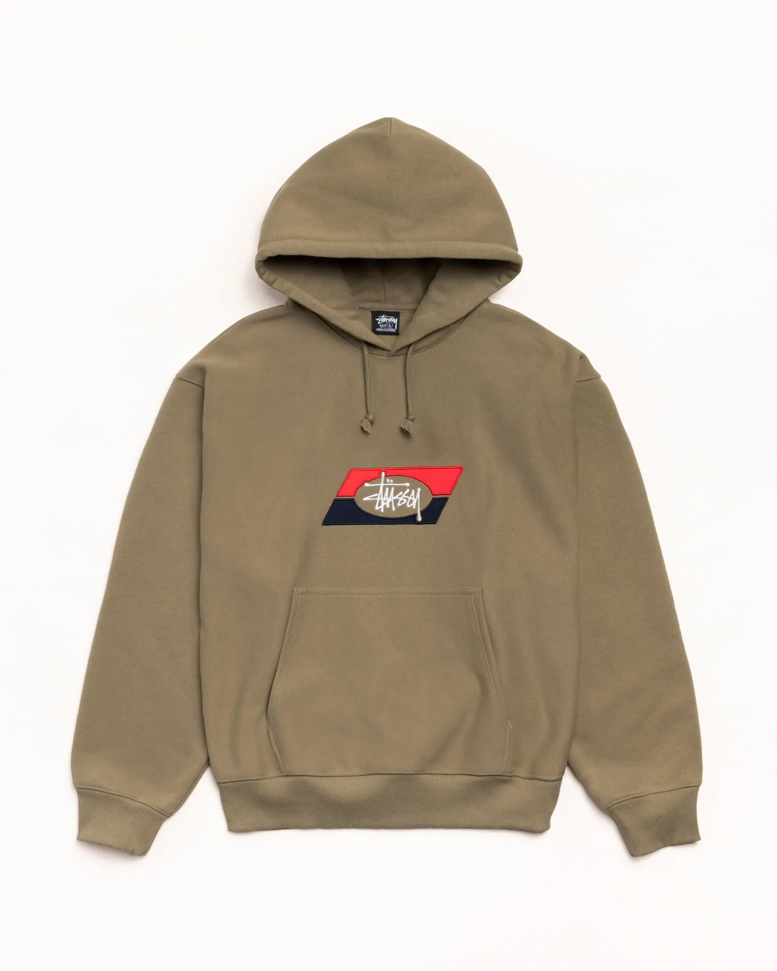 DOUBLE STRIPE EMBROIDERED HOODIE sold by Stussy