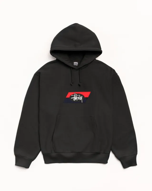 DOUBLE STRIPE EMBROIDERED HOODIE sold by Stussy
