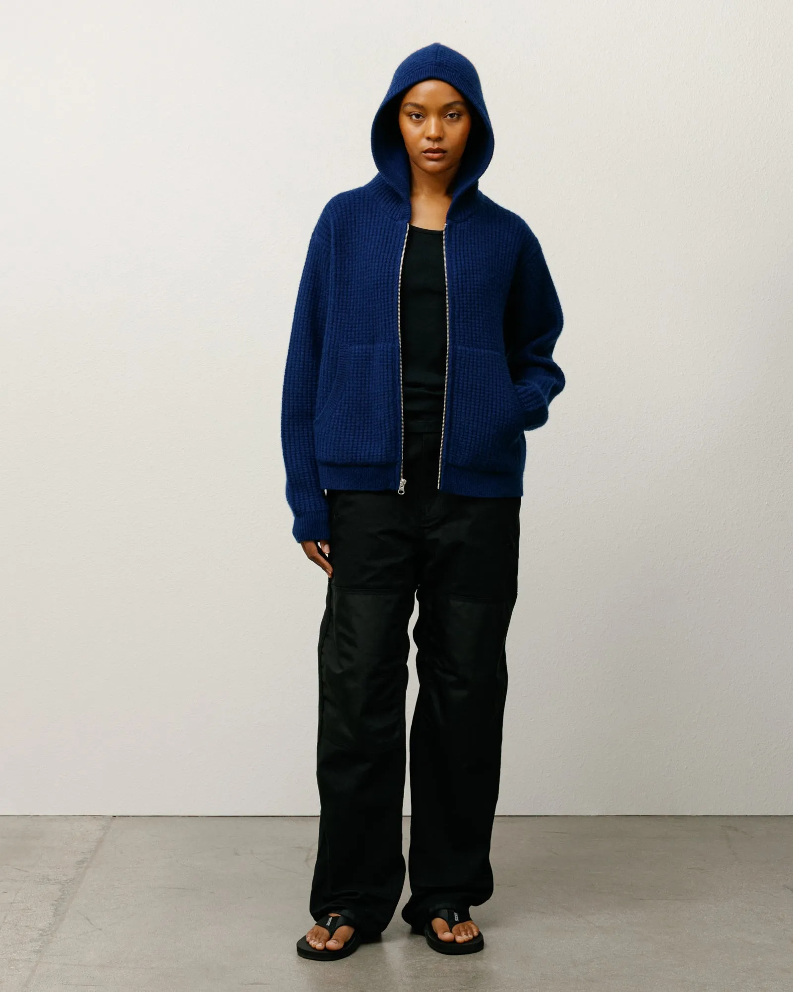 WAFFLE CASHMERE ZIP HOOD SWEATER sold by Stussy product image thumbnail 5