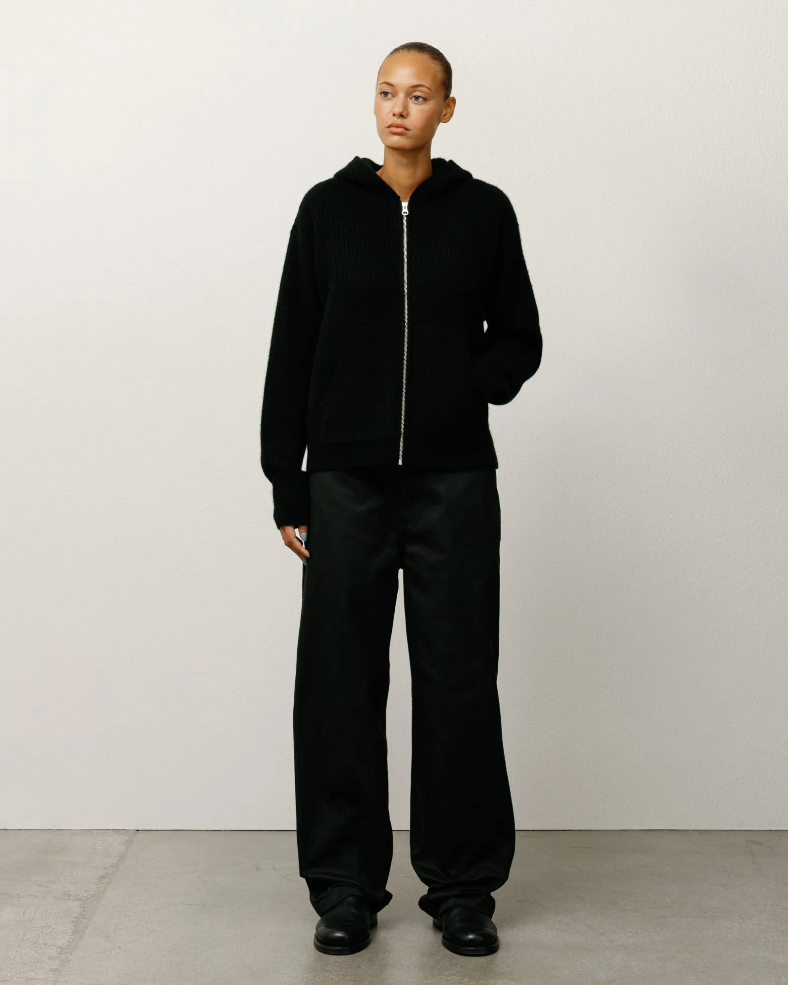 WAFFLE CASHMERE ZIP HOOD SWEATER sold by Stussy product image thumbnail 5