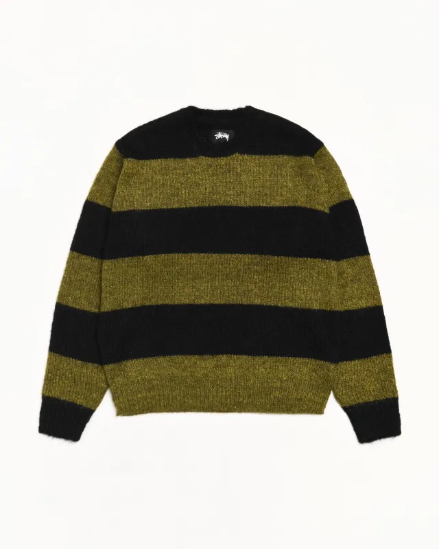 MOHAIR STRIPE SWEATER sold by Stussy
