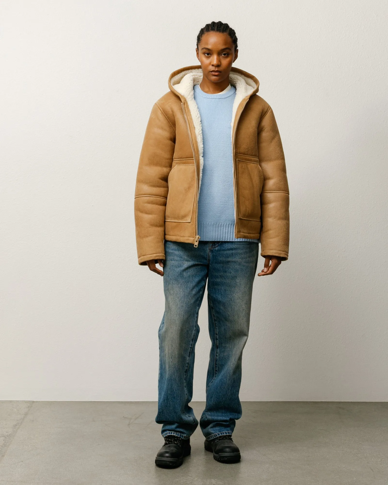 SHEARLING HOODED JACKET sold by Stussy product image thumbnail 3