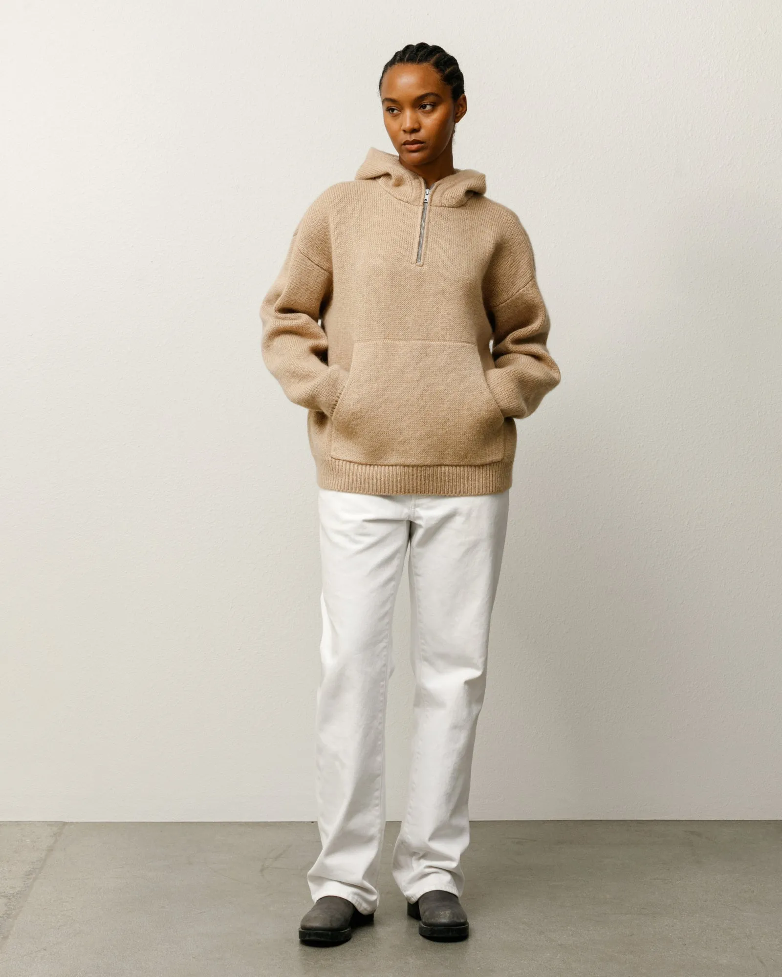 QUARTER ZIP KNIT HOODIE sold by Stussy product image thumbnail 4