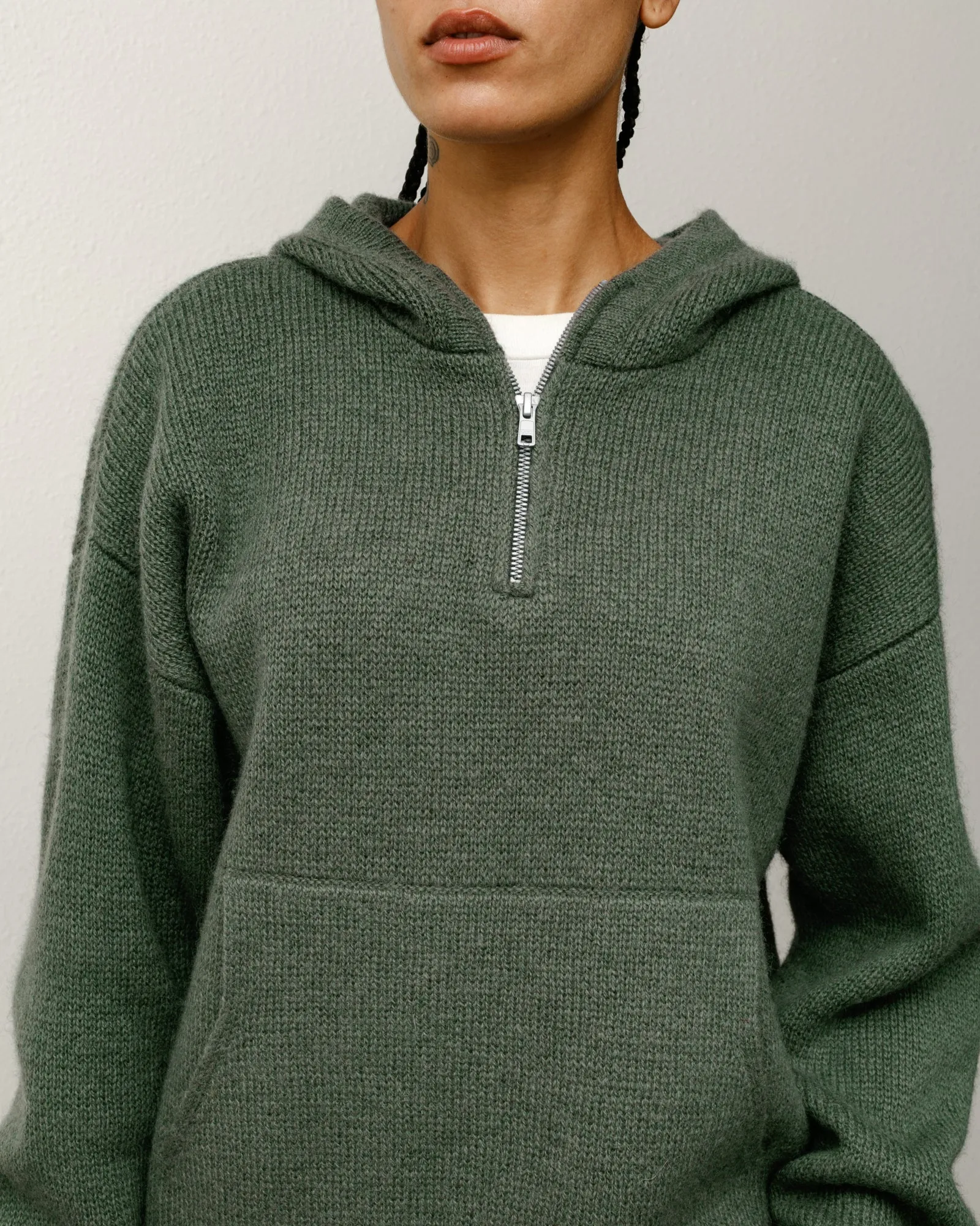 QUARTER ZIP KNIT HOODIE sold by Stussy product image thumbnail 4