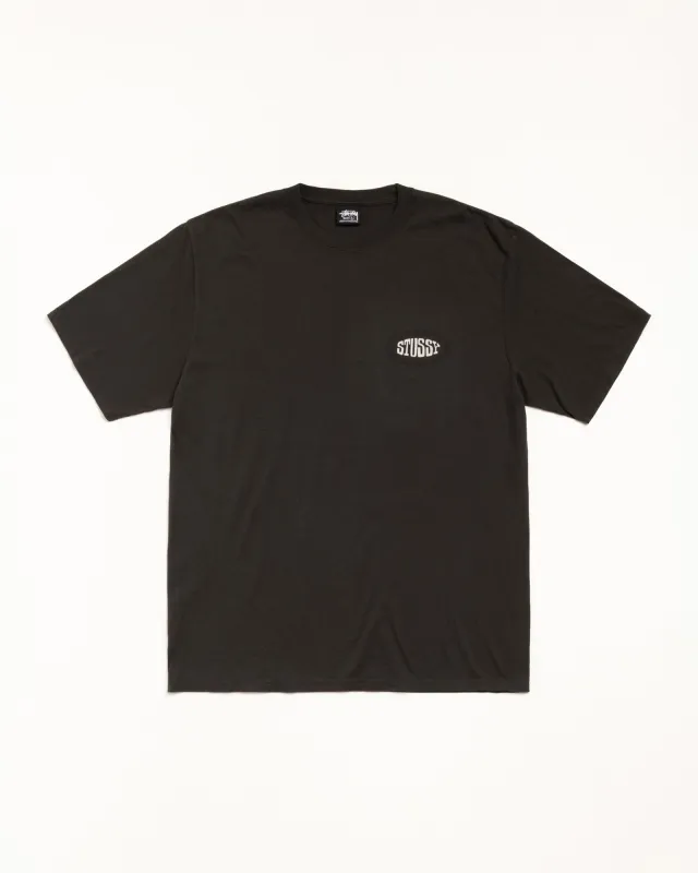 TILE OVAL TEE PIGMENT DYED sold by Stussy
