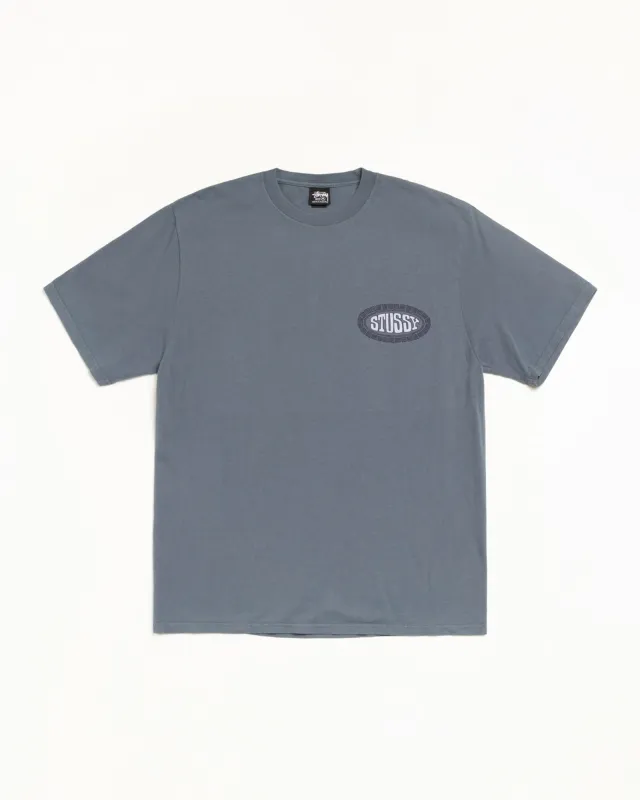 TILE OVAL TEE PIGMENT DYED sold by Stussy