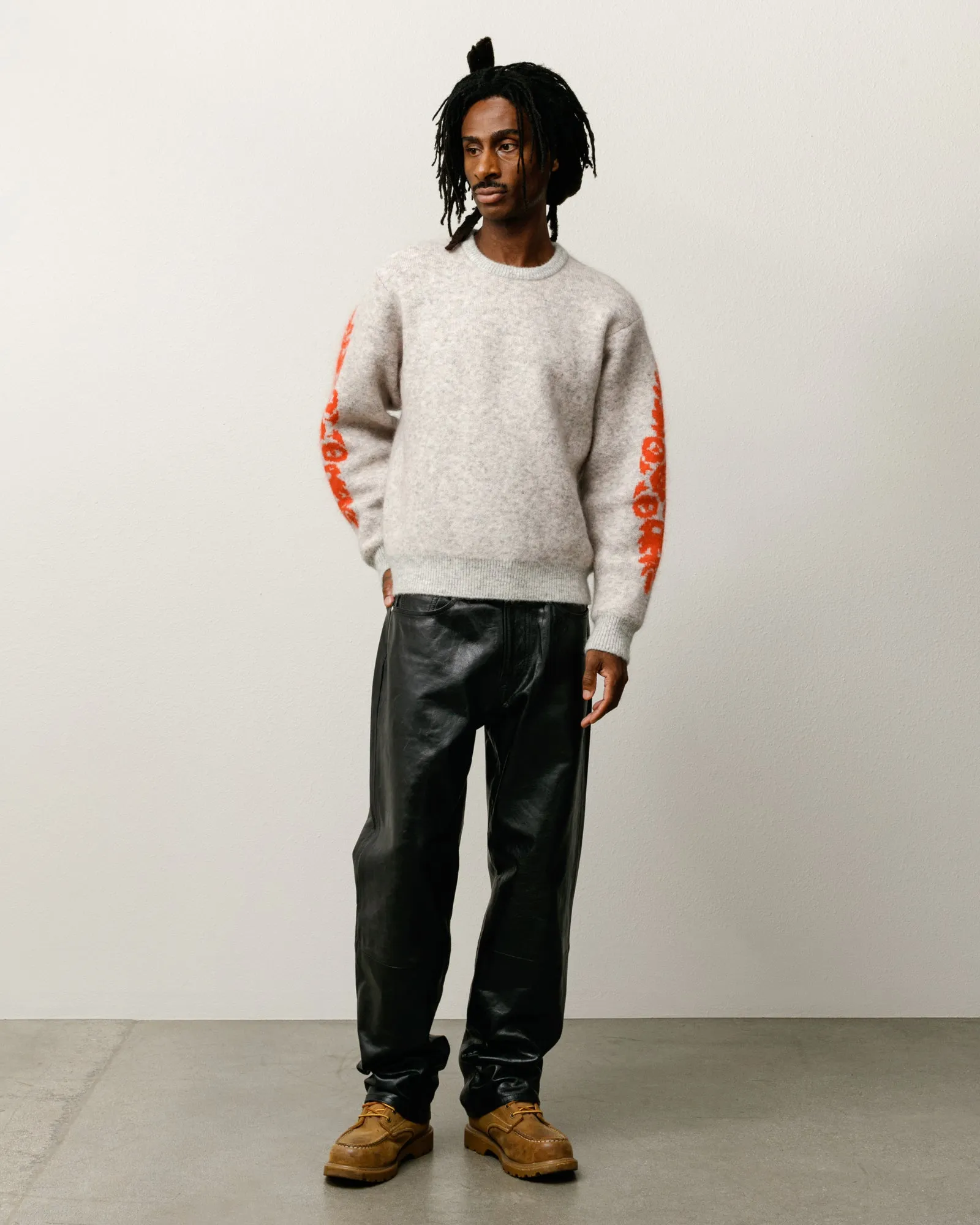 MOHAIR FLOWER SWEATER sold by Stussy
