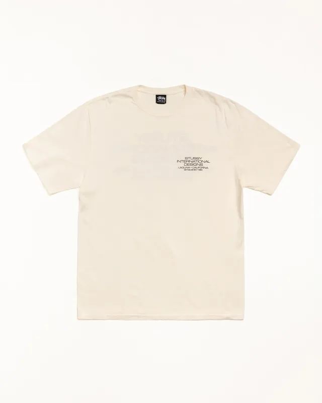 INTERNATIONAL DESIGN TEE PIGMENT DYED sold by Stussy