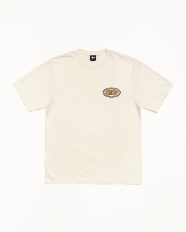 TILE OVAL TEE PIGMENT DYED sold by Stussy