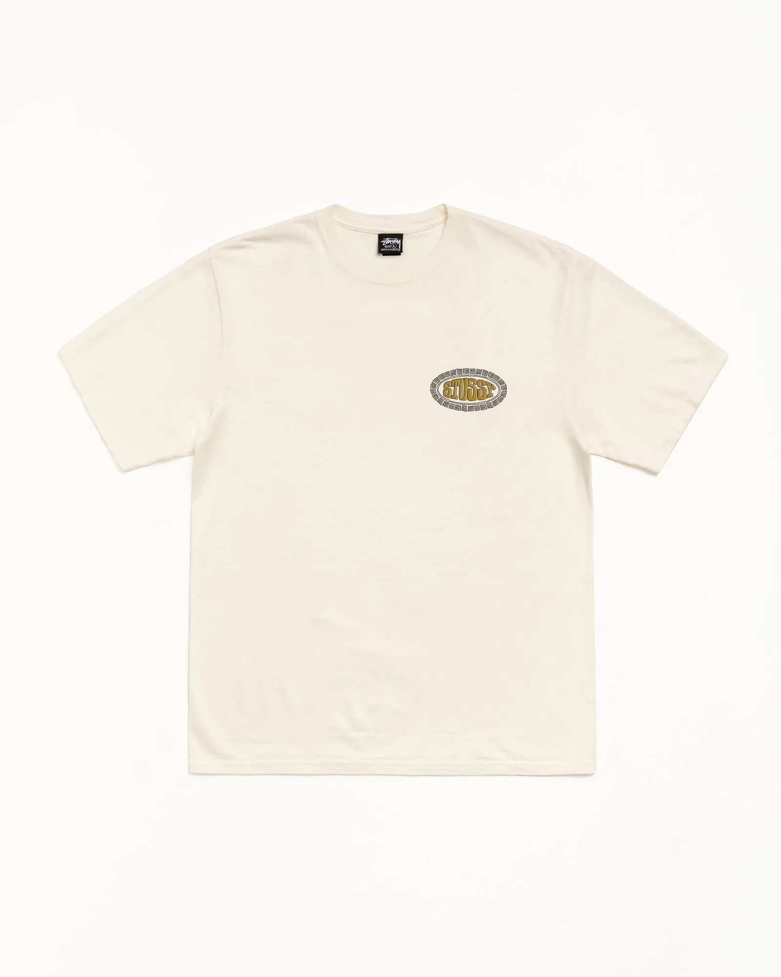 TILE OVAL TEE PIGMENT DYED sold by Stussy