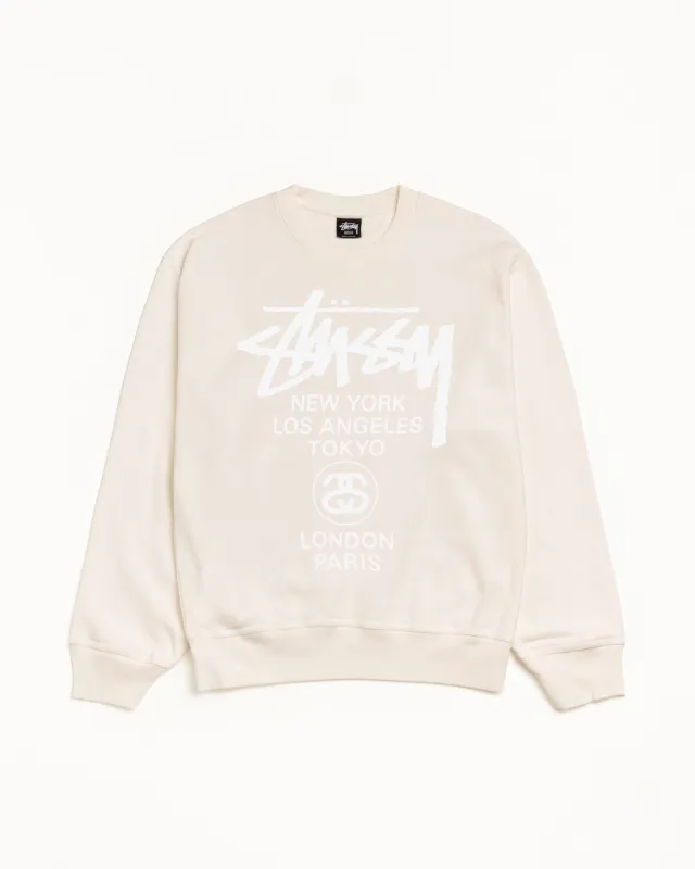 WORLD TOUR CREW PIGMENT DYED sold by Stussy