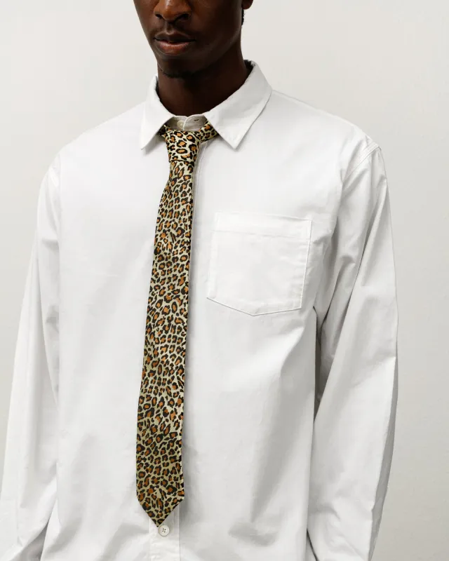 JACQUARD LEOPARD TIE made by Stussy