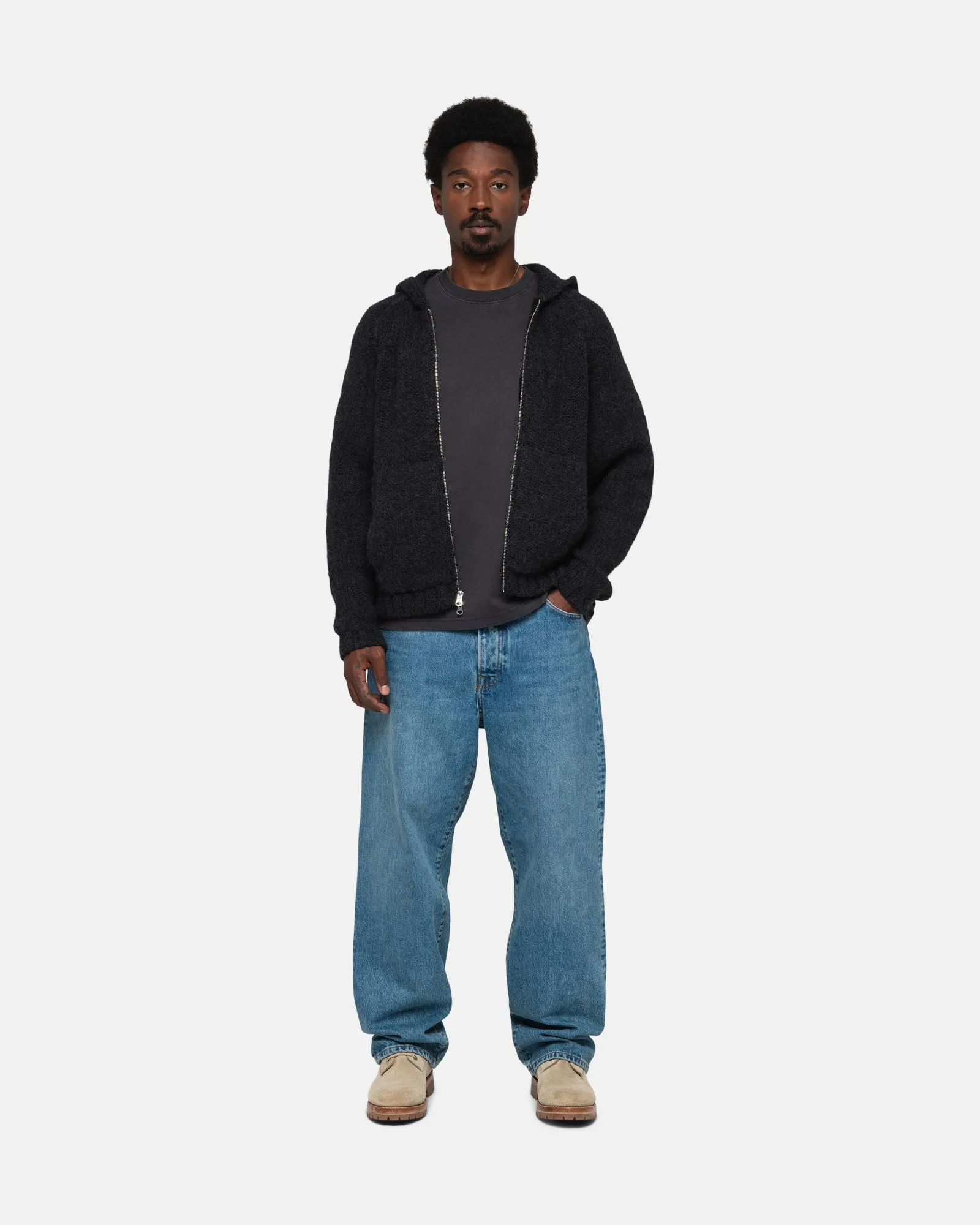 CHUNKY KNIT ZIP HOODIE sold by Stussy product image thumbnail 4