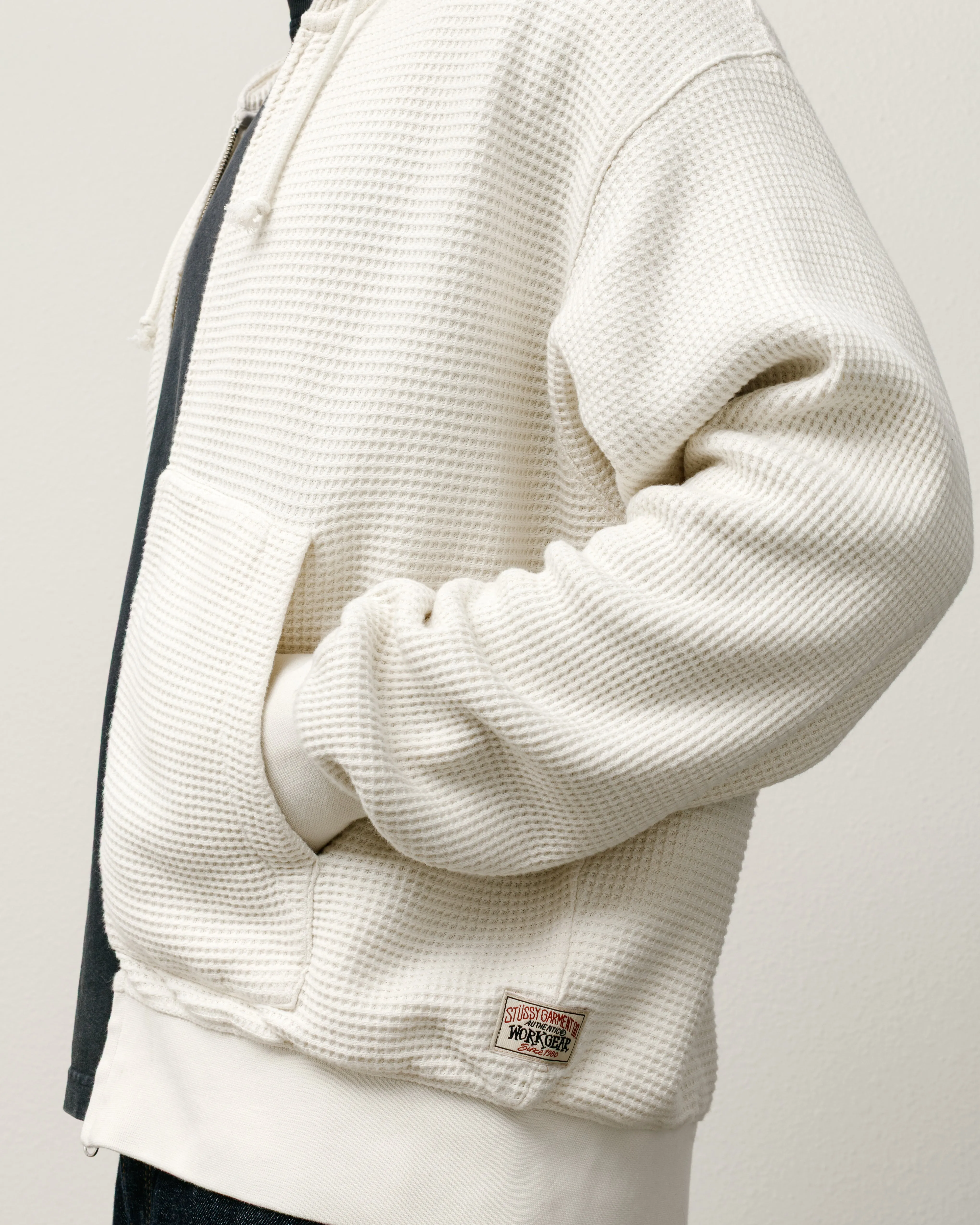 DOUBLE LAYER WAFFLE ZIP HOODIE sold by Stussy product image thumbnail 2