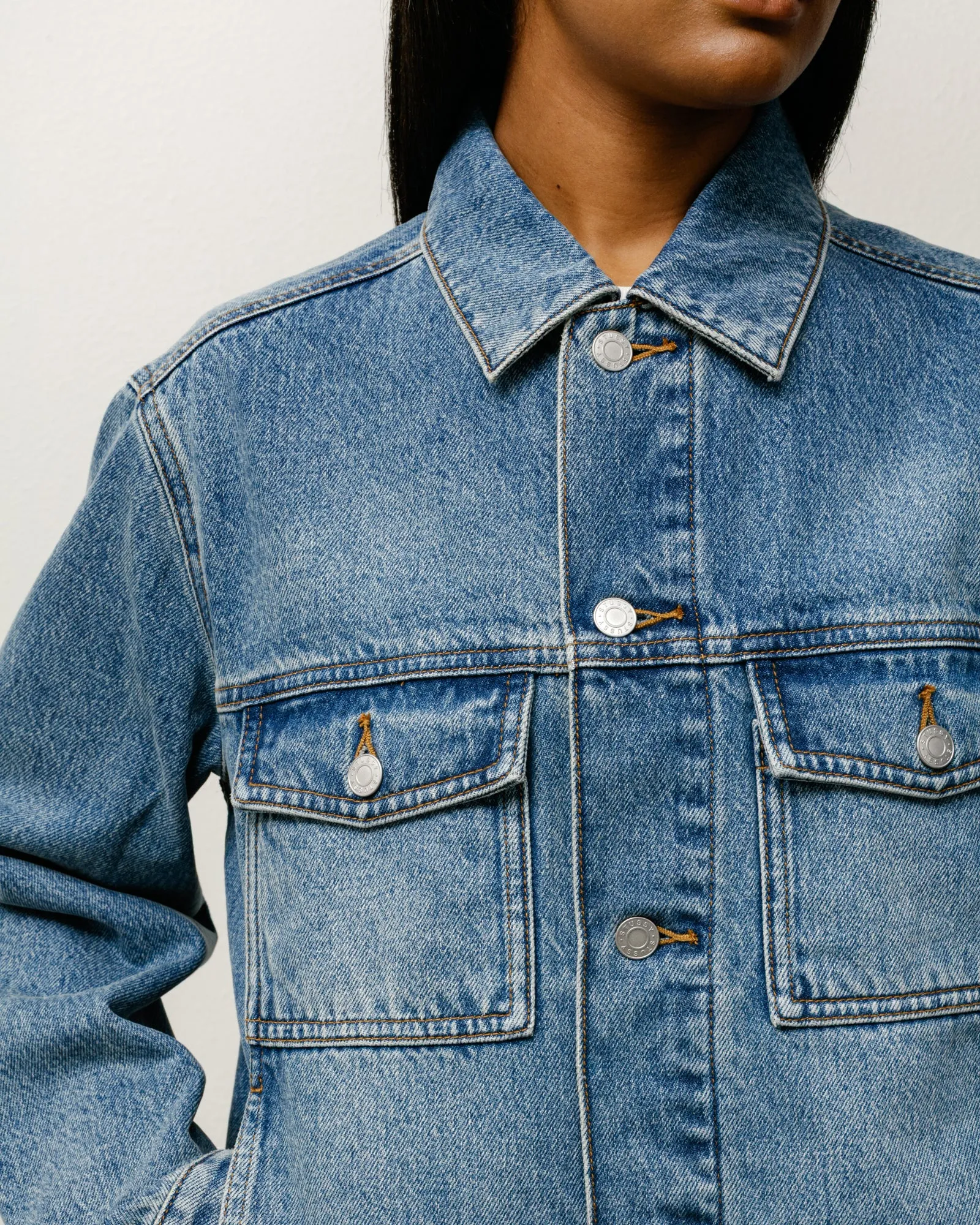 LINED DENIM TRUCKER JACKET sold by Stussy product image thumbnail 4