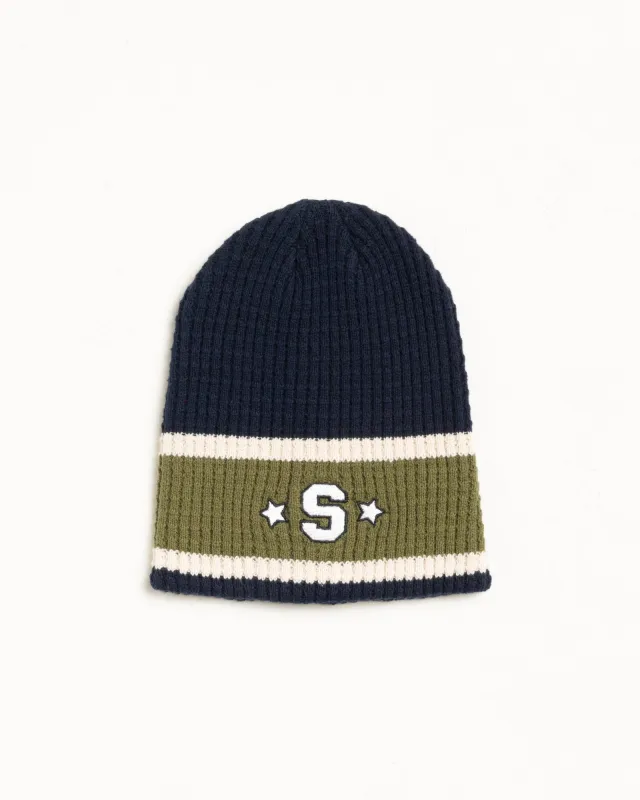 VARSITY S STRIPE SKULLCAP sold by Stussy