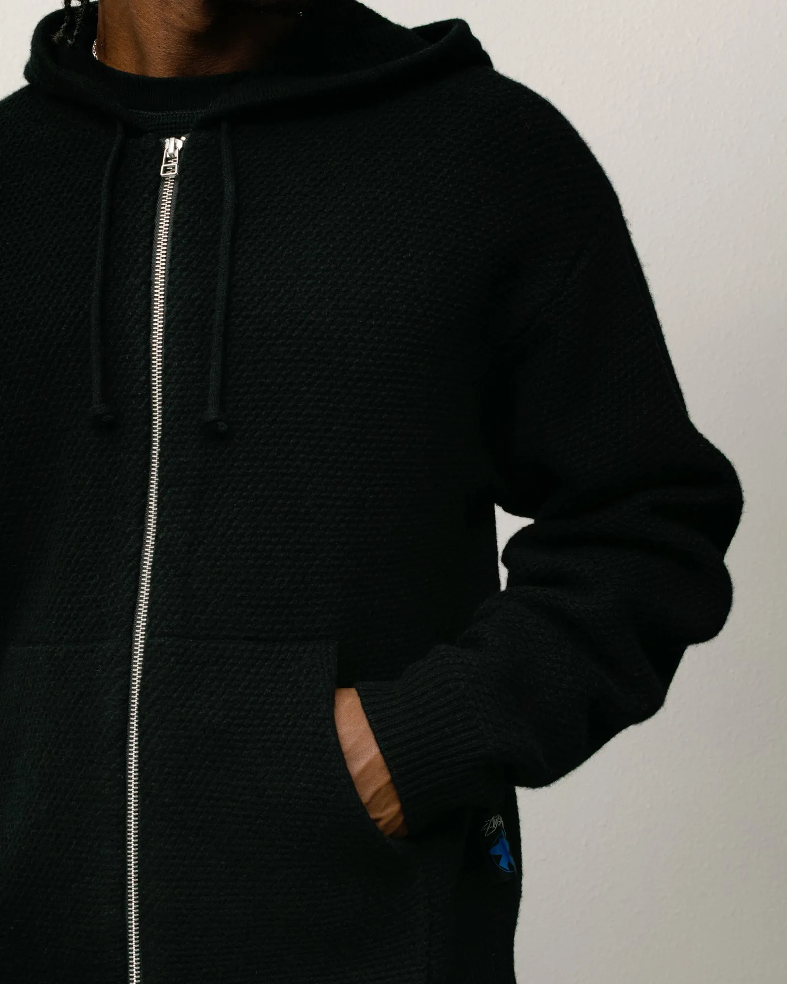 TEXTURED ZIP HOODED SWEATER sold by Stussy product image thumbnail 2