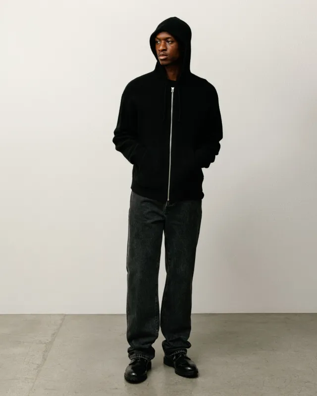 TEXTURED ZIP HOODED SWEATER sold by Stussy