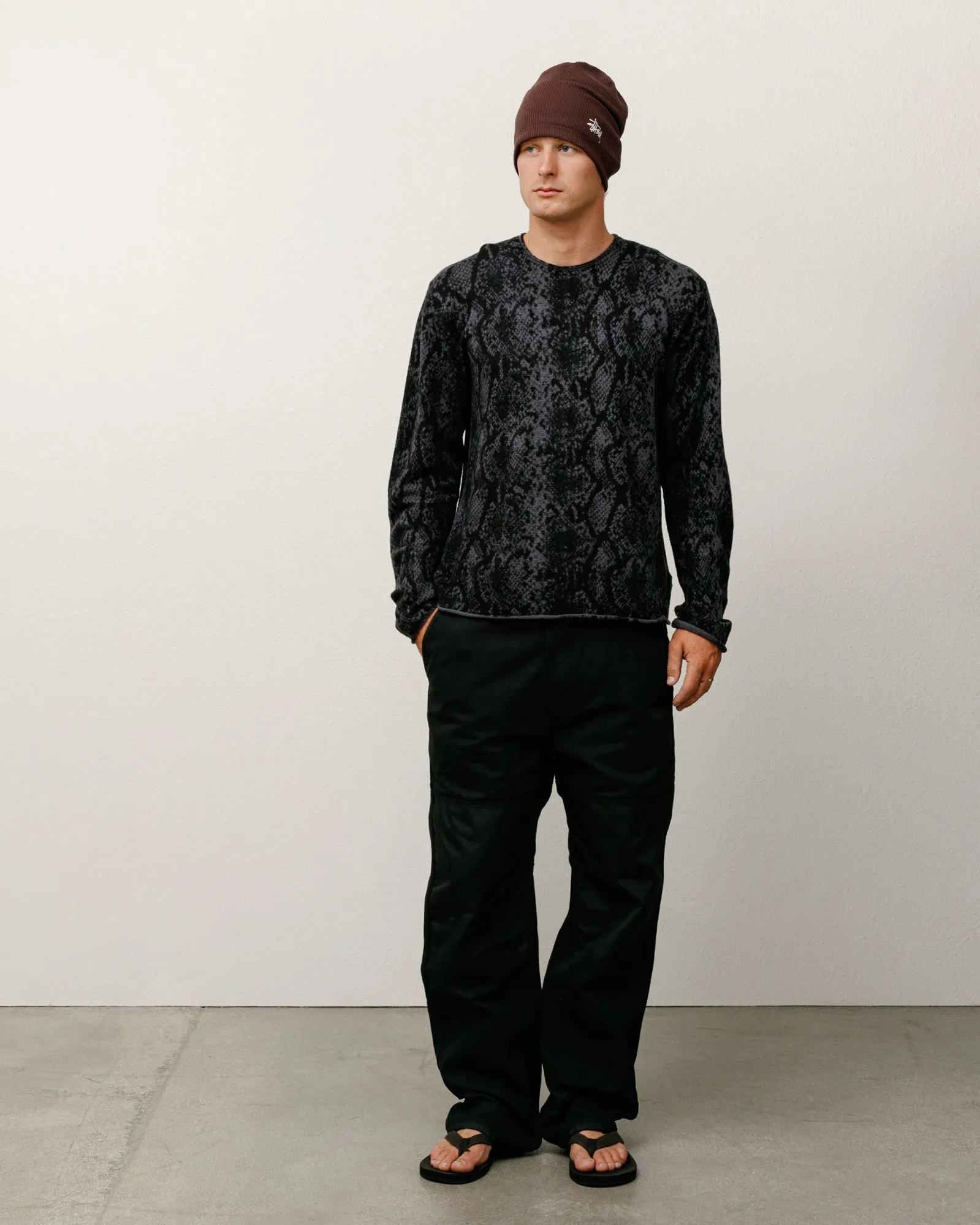 PYTHON FINE WOOL SWEATER sold by Stussy