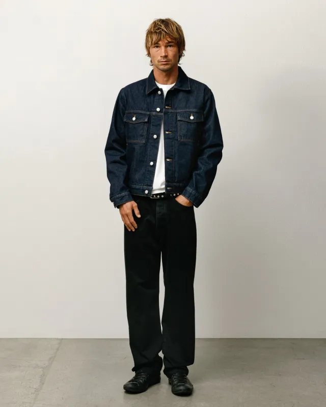 LINED DENIM TRUCKER JACKET sold by Stussy
