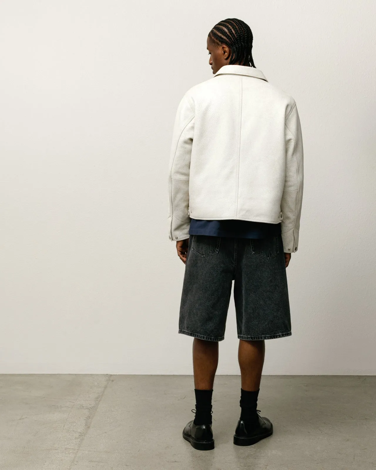 GARAGE JACKET CRACKED LEATHER sold by Stussy product image thumbnail 2