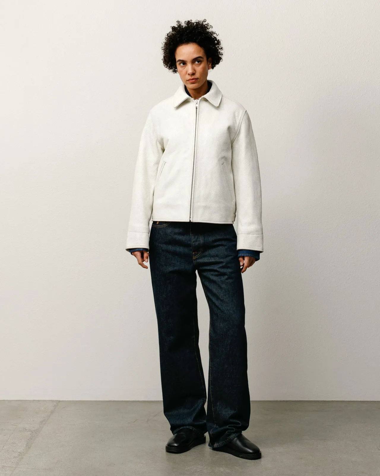 GARAGE JACKET CRACKED LEATHER sold by Stussy product image thumbnail 3