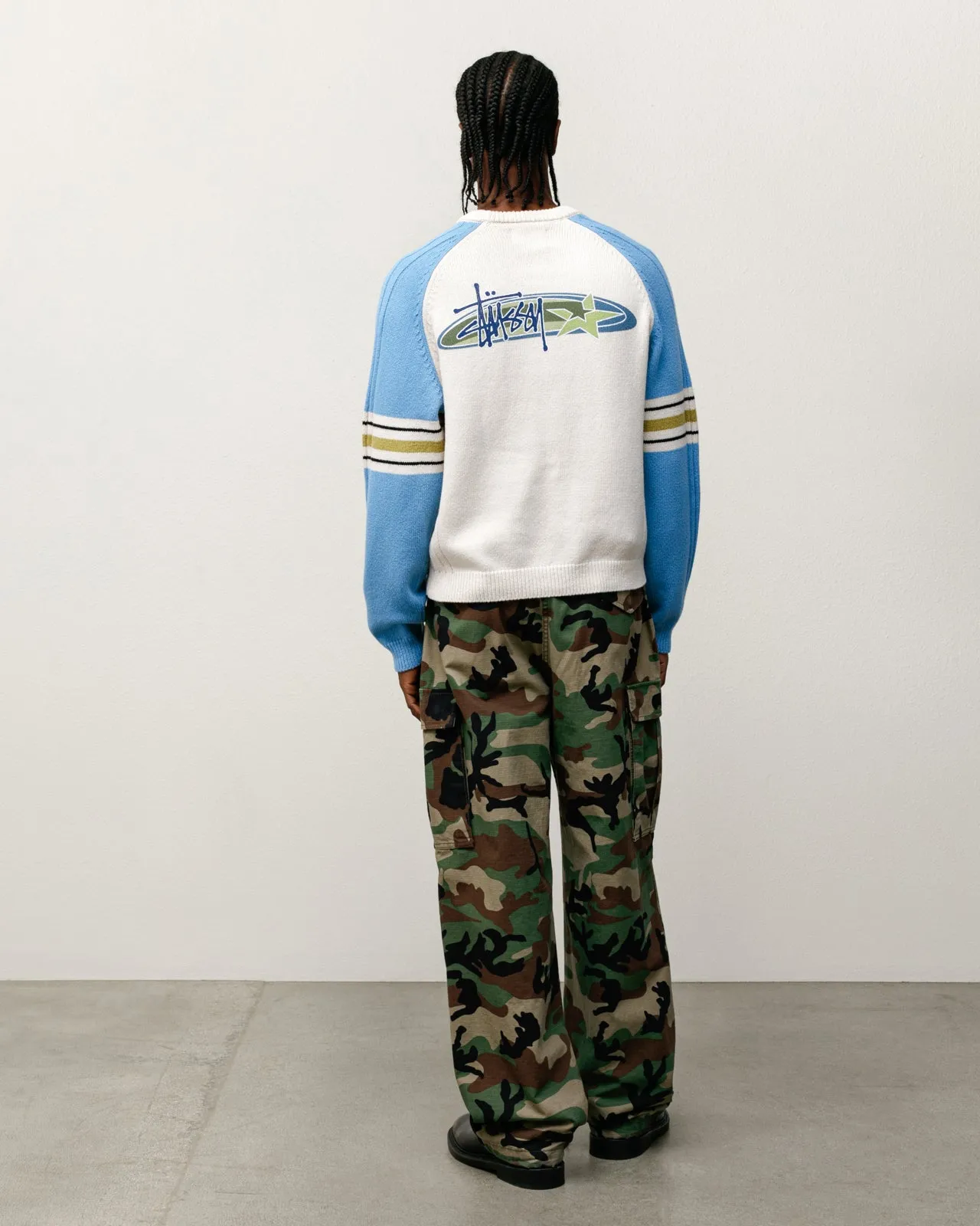 STRIPE RAGLAN CREW sold by Stussy product image thumbnail 2
