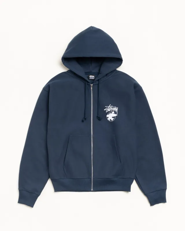 LONG HAUL ZIP HOODIE sold by Stussy