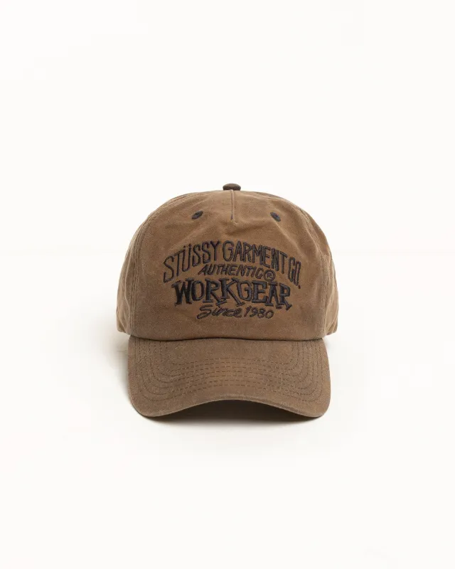MID-DEPTH WORKGEAR WAXED SNAPBACK made by Stussy