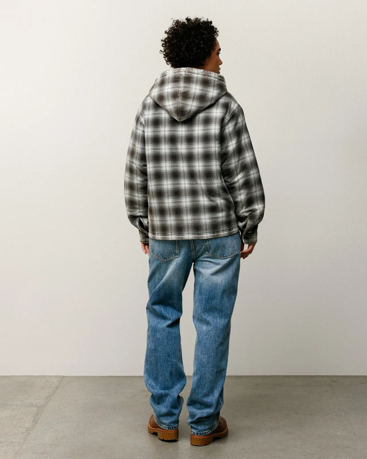 ZIP HOODED PLAID SHIRT sold by Stussy product image thumbnail 5