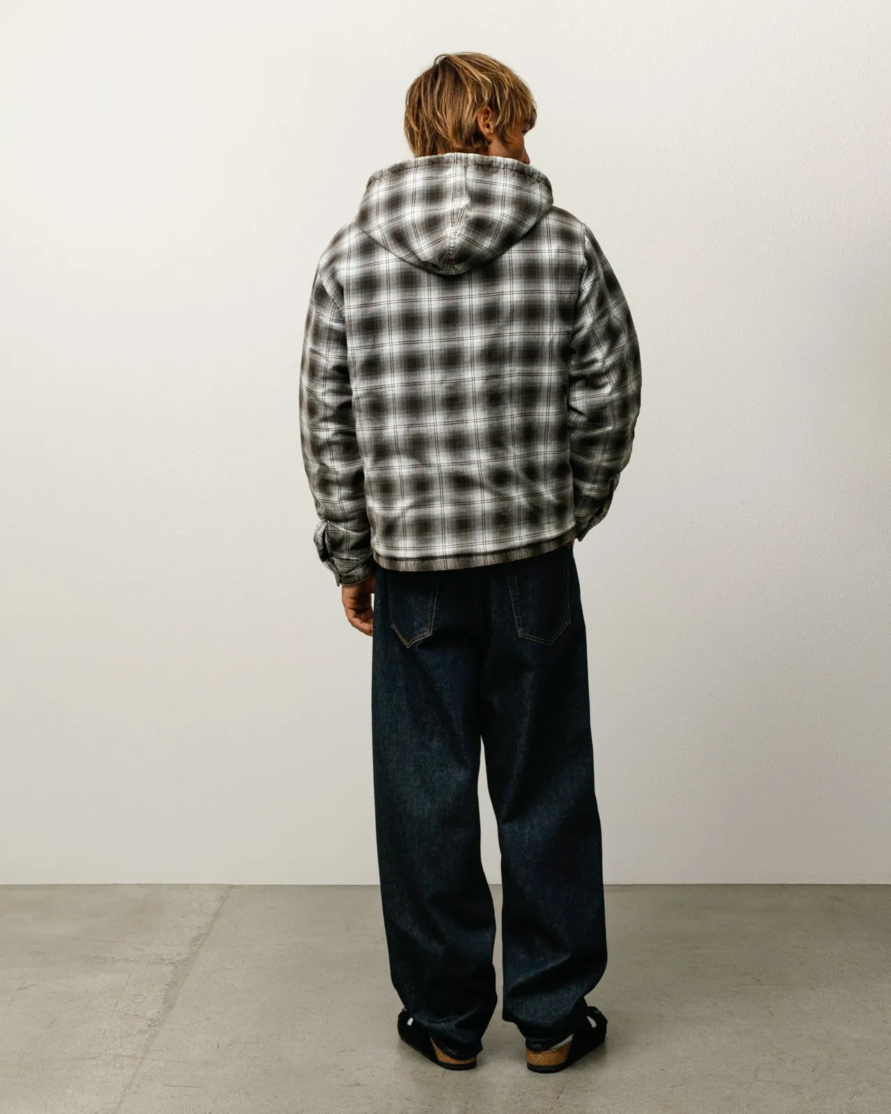 ZIP HOODED PLAID SHIRT sold by Stussy product image thumbnail 3