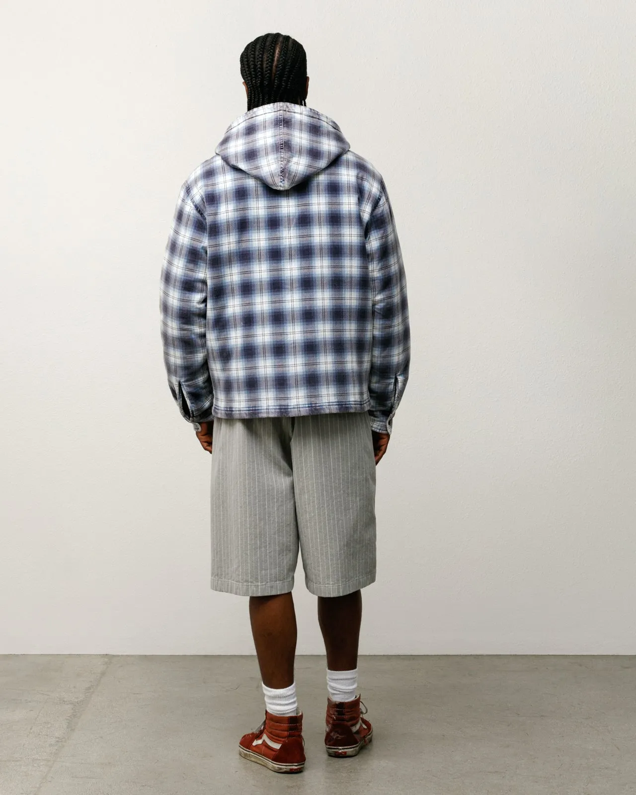 ZIP HOODED PLAID SHIRT sold by Stussy product image thumbnail 3