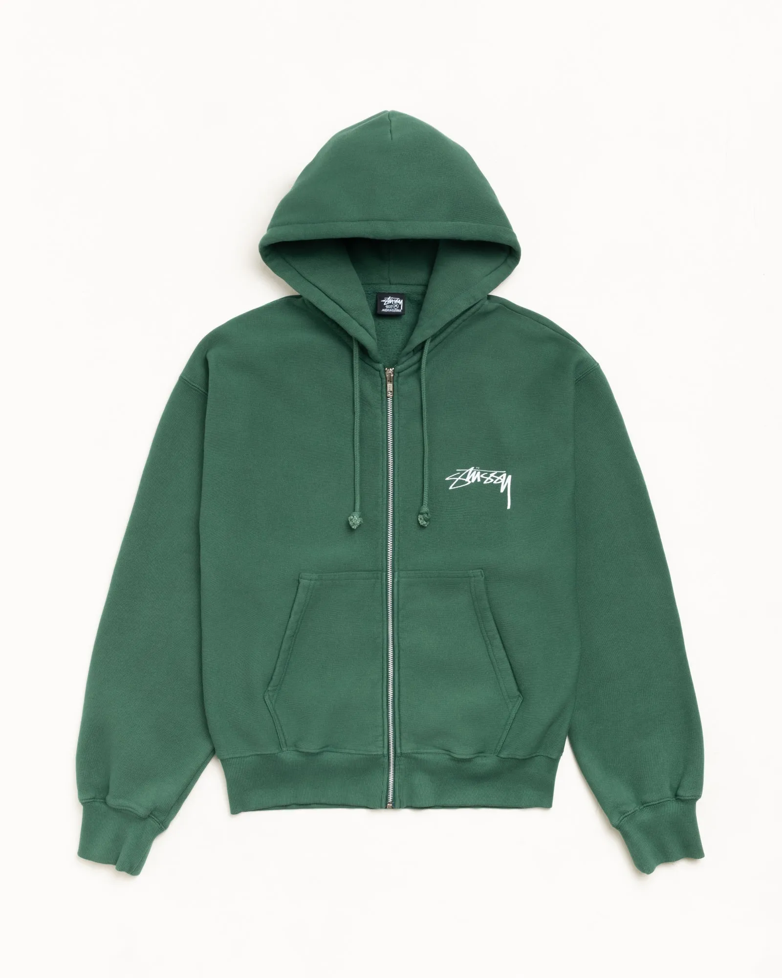 SKATE STACK ZIP HOODIE PIGMENT DYED sold by Stussy