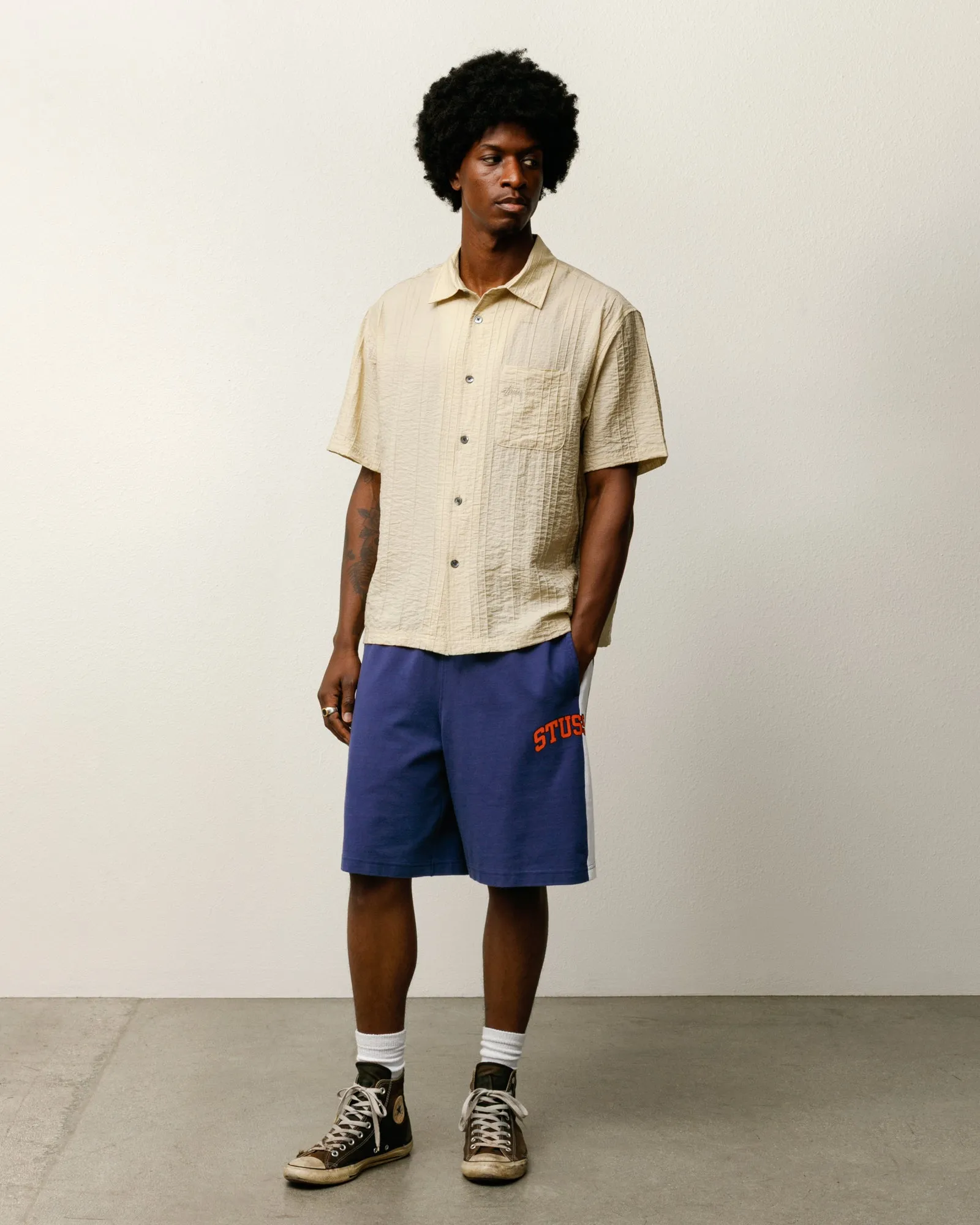 PLEATED TEXTURED SHIRT sold by Stussy product image thumbnail 3