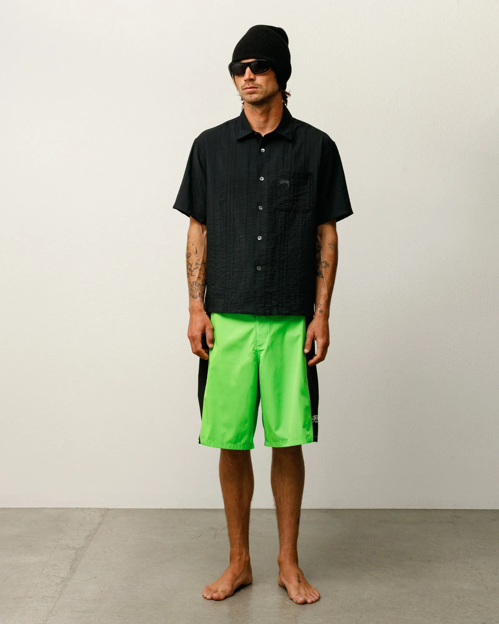 PLEATED TEXTURED SHIRT sold by Stussy