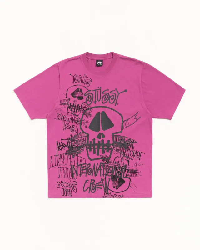 SKULLS TEE PIGMENT DYED made by Stussy