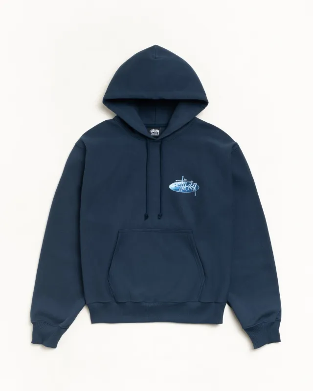 WAVE OVAL HOODIE made by Stussy