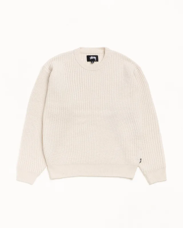 WAFFLE CASHMERE SWEATER made by Stussy