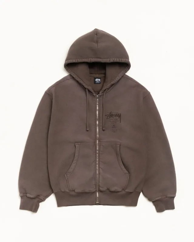 WORLD TOUR ZIP HOODIE made by Stussy