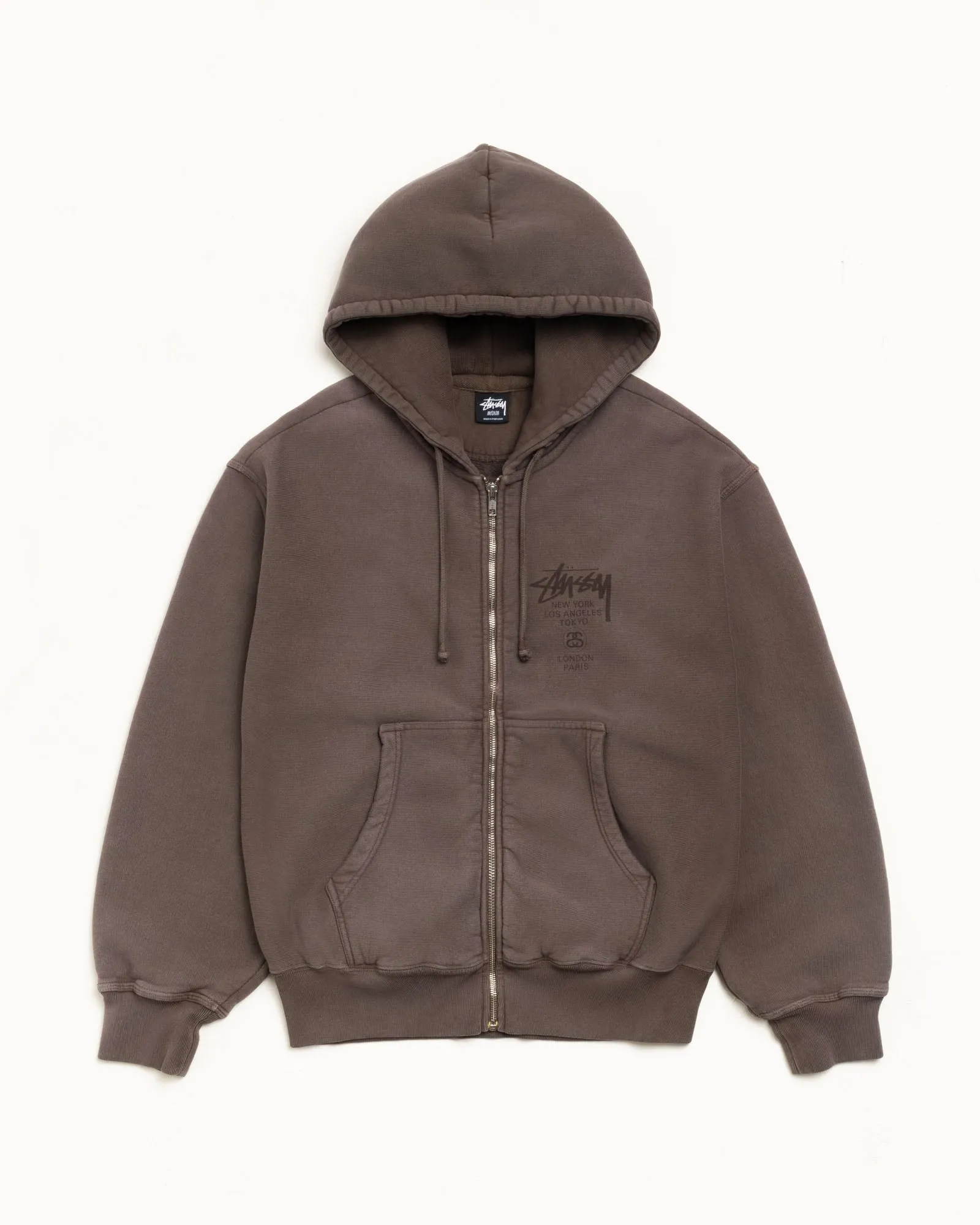WORLD TOUR ZIP HOODIE sold by Stussy