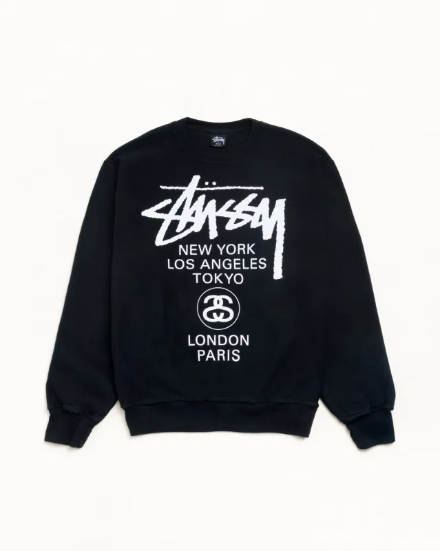 WORLD TOUR CREW PIGMENT DYED made by Stussy