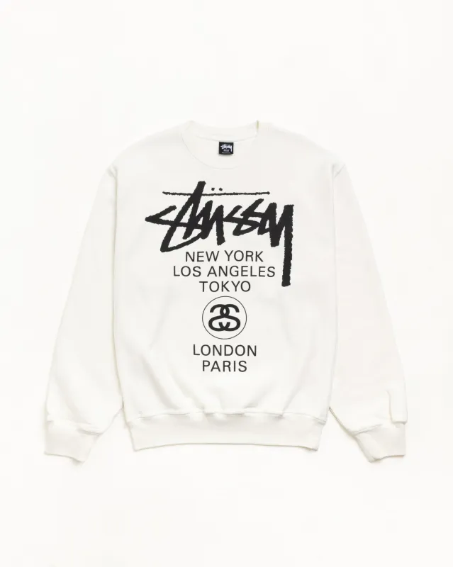 WORLD TOUR CREW PIGMENT DYED made by Stussy